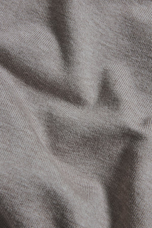 Knitted Half Zip Polo Shirt in Dark Oatmeal - TAILORED ATHLETE - USA