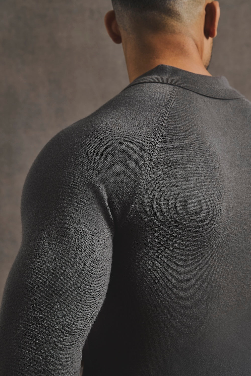 Knitted Polo Shirt in Mocha - TAILORED ATHLETE - USA