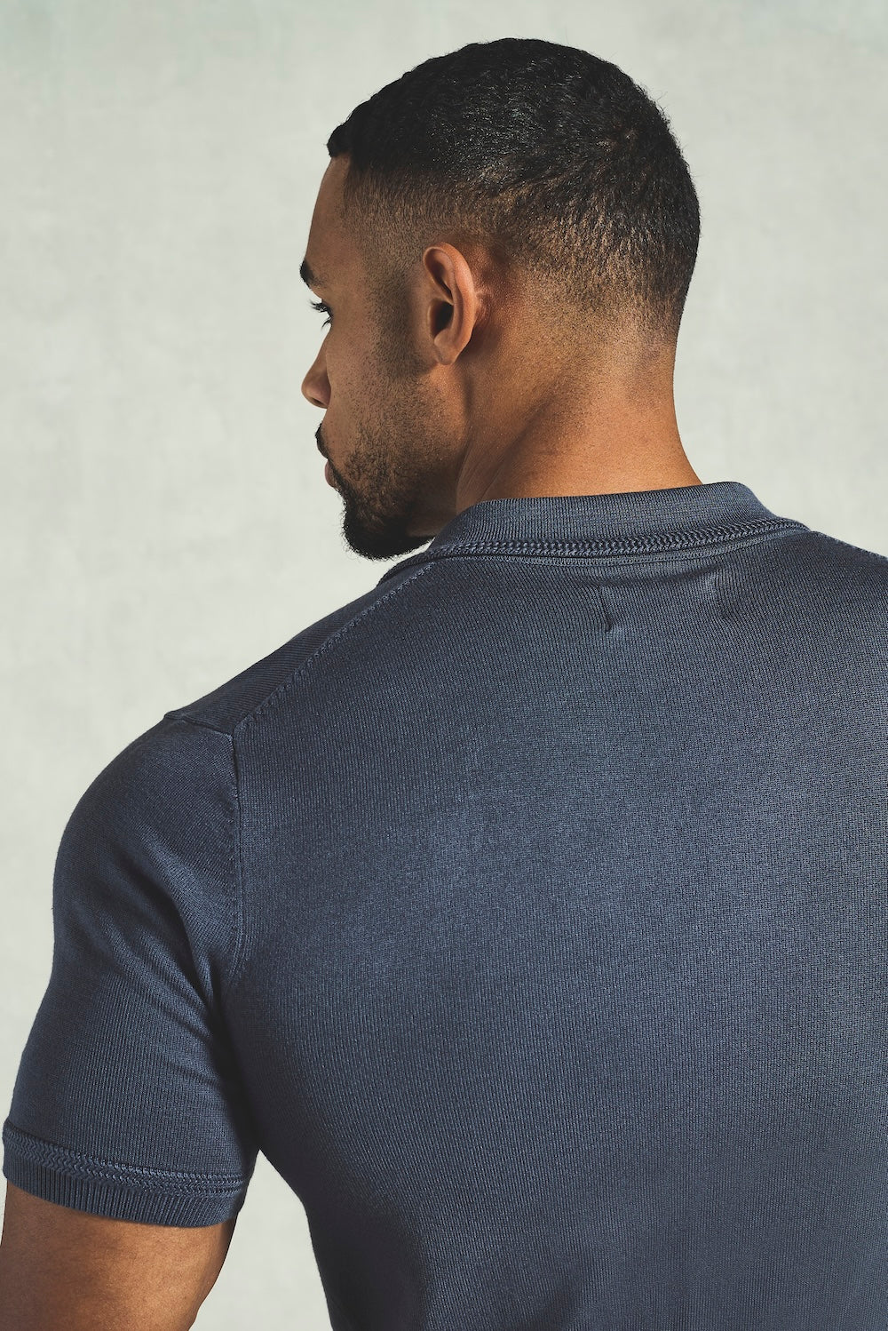 Knitted Shirt in Slate Blue - TAILORED ATHLETE - USA