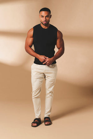 Knitted Tank Top in Black - TAILORED ATHLETE - USA