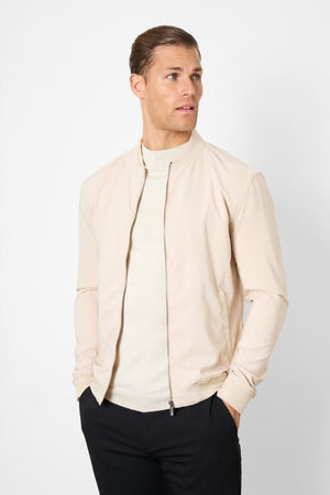 Light Weight Bomber Jacket in Stone - TAILORED ATHLETE - USA