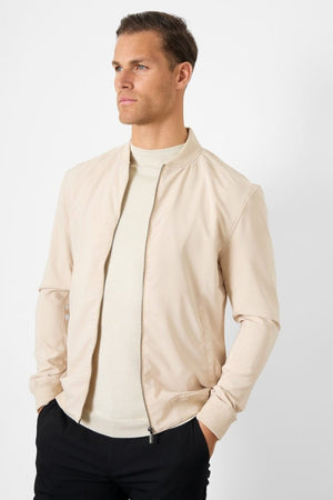 Light Weight Bomber Jacket in Stone - TAILORED ATHLETE - USA