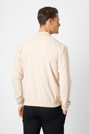 Light Weight Bomber Jacket in Stone - TAILORED ATHLETE - USA
