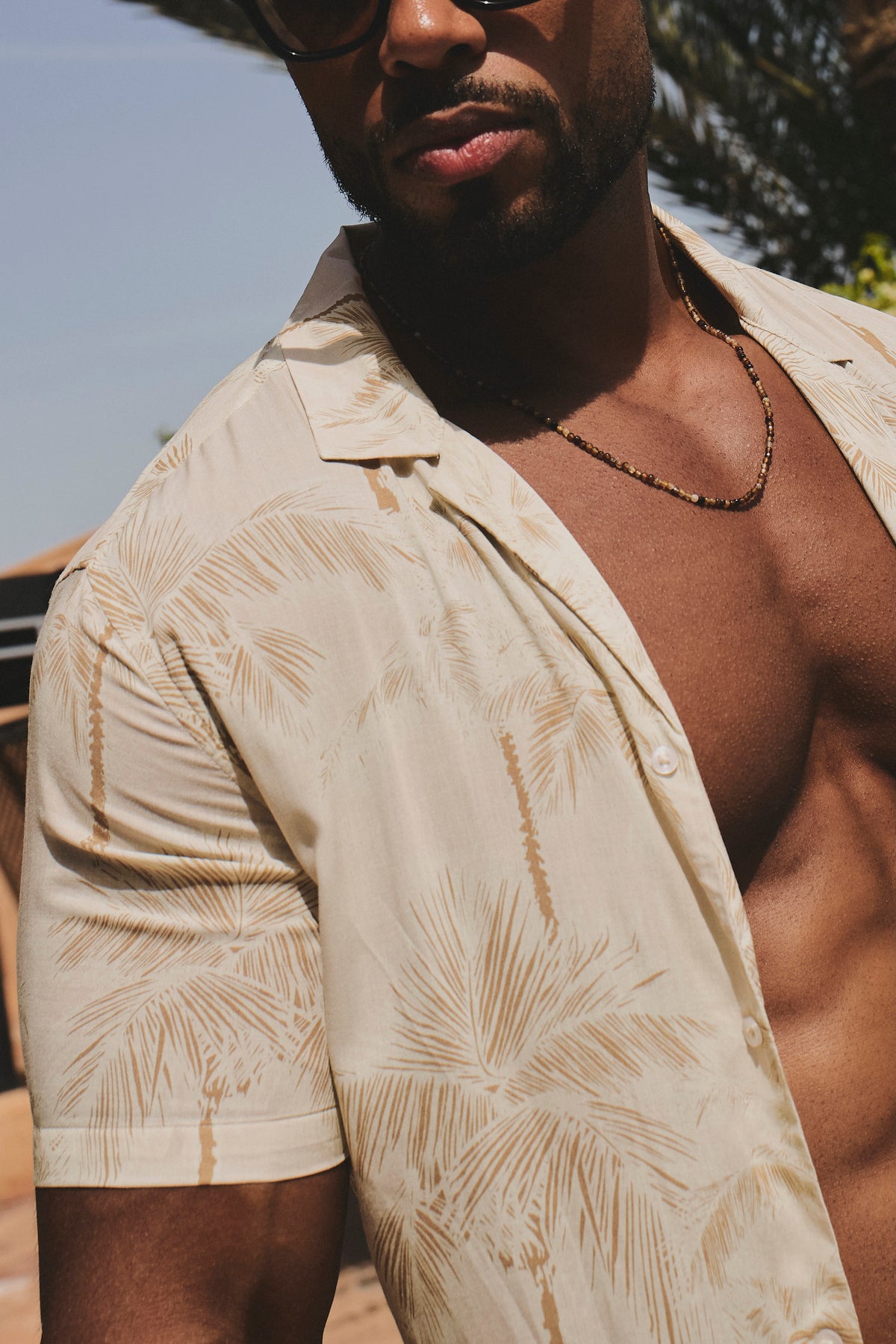 Palm Printed Shirt in Neutral