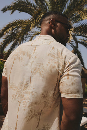 Palm Printed Shirt in Neutral