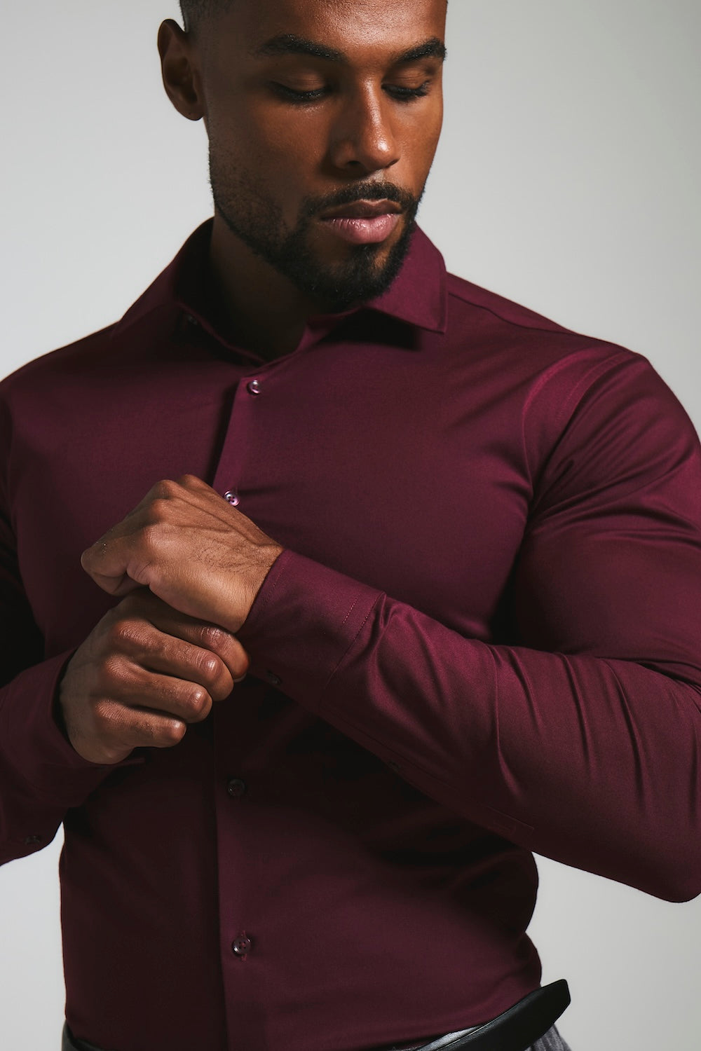 burgundy dress shirt men's Athletic Fit in S Reclaimed Vintage frill collar Stay sharp effortlessly! special edit:view all boy school shoes Color:Blush Petal