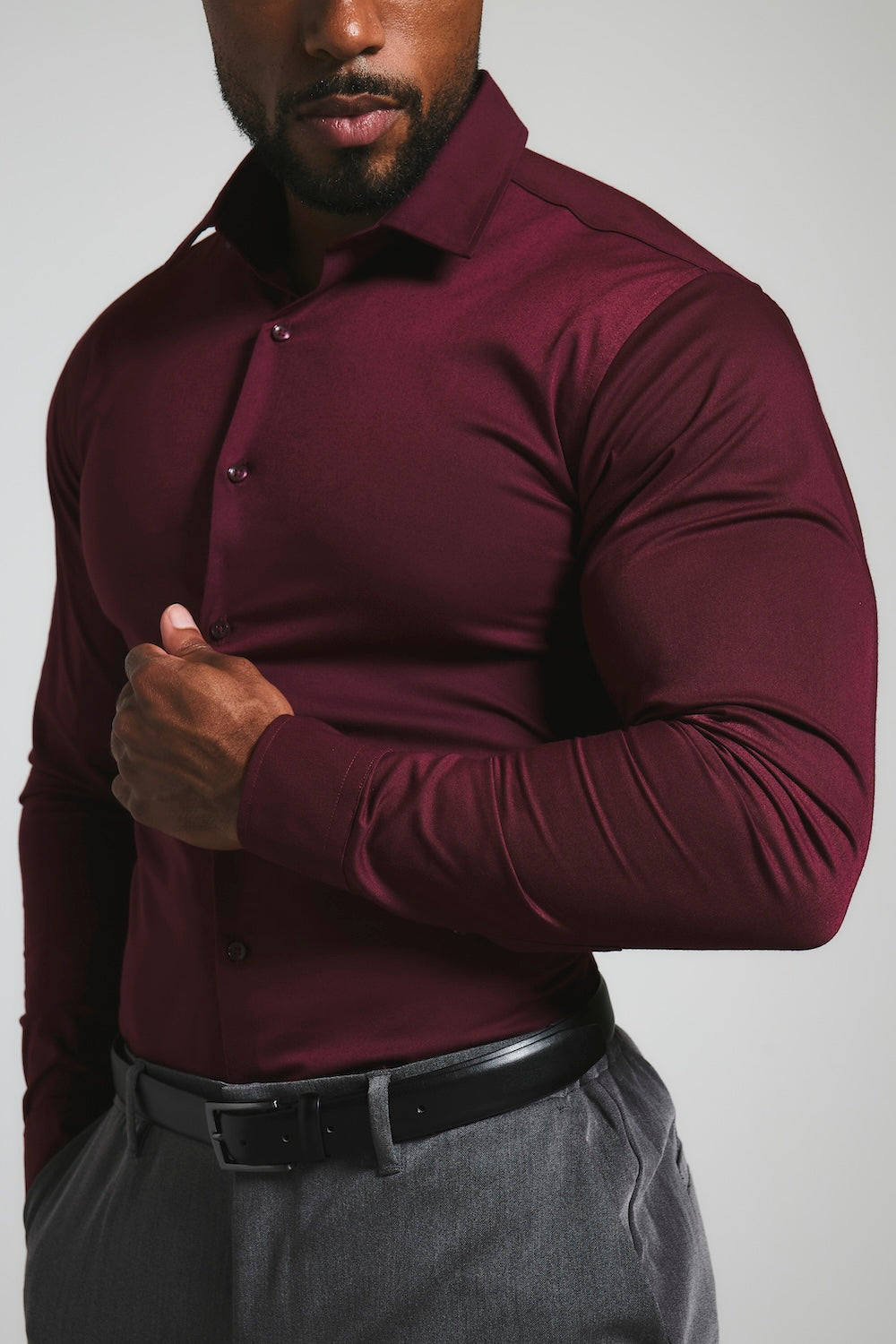 burgundy dress shirts for men Athletic Fit Shirt in S Wedding Dresses In Basingstoke ASOS DESIGN ribbed glitter A Regular Generous Fit size:XL / 10-12