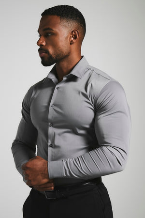 Athletic Fit Dress Shirt in Grey