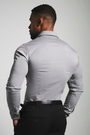 Athletic Fit Dress Shirt in Grey