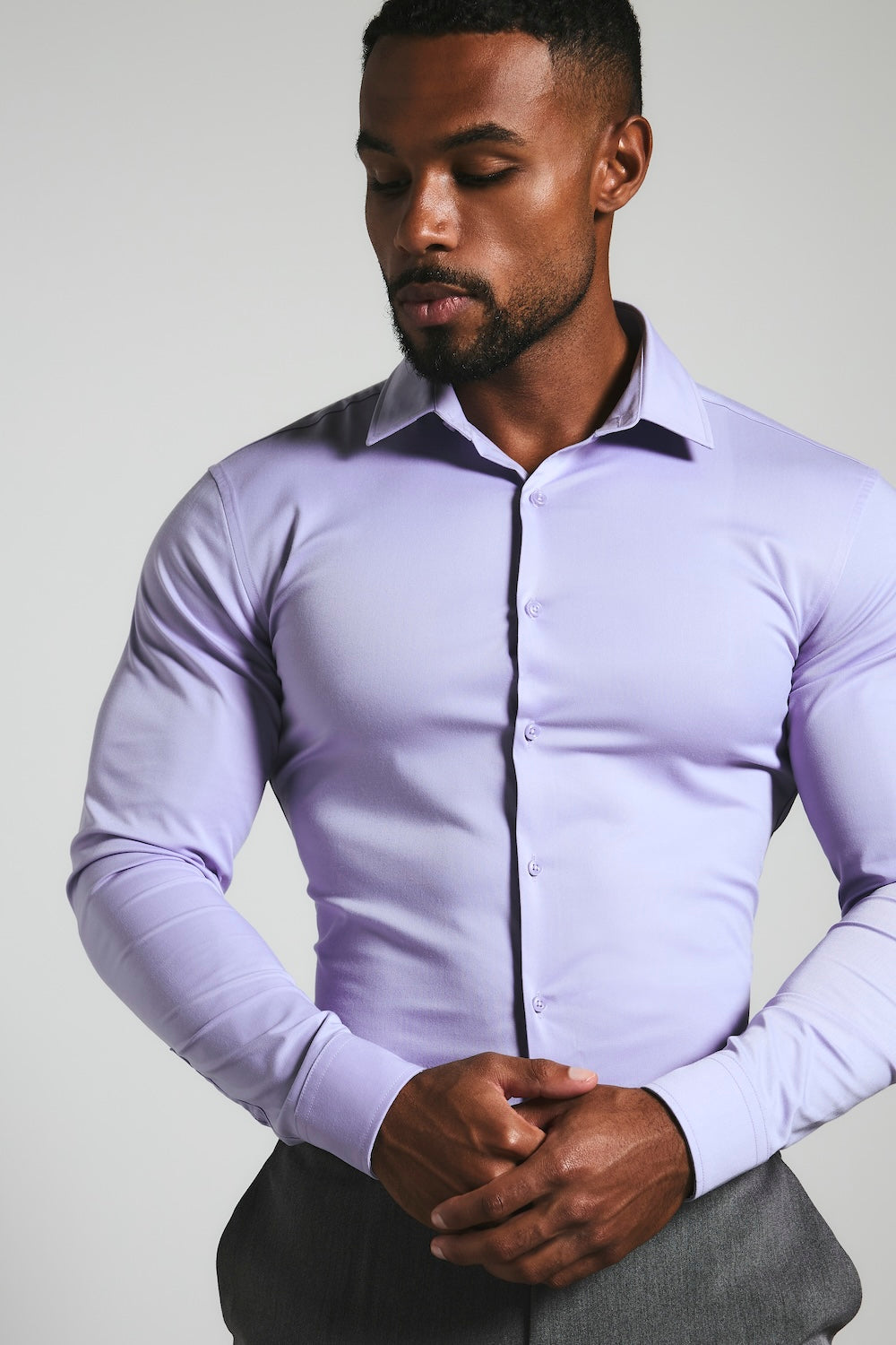 Athletic Fit Dress Shirt in Lilac