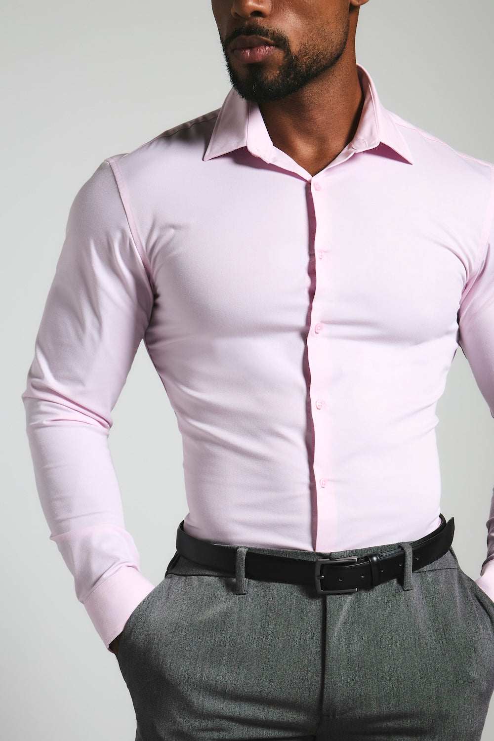 Athletic Fit Dress Shirt in Pink