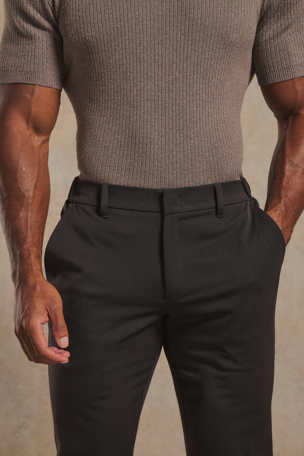 Athletic Fit Essential Pants in Dark Chocolate