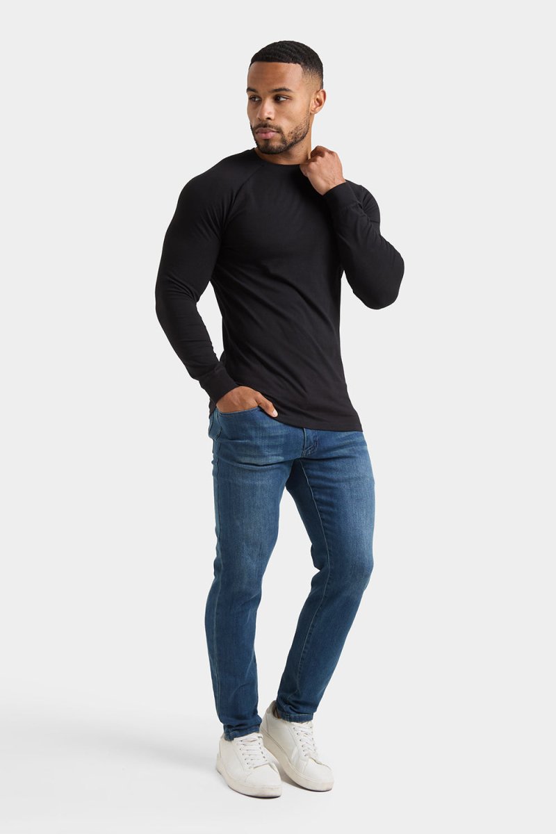 Athletic Fit Long Sleeve T-Shirt in Black - TAILORED ATHLETE - USA
