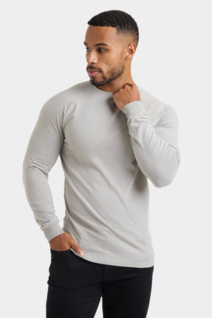 Athletic Fit Long Sleeve T-Shirt in Concrete Grey - TAILORED ATHLETE - USA