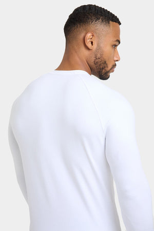 Athletic Fit Long Sleeve T-Shirt in White - TAILORED ATHLETE - USA