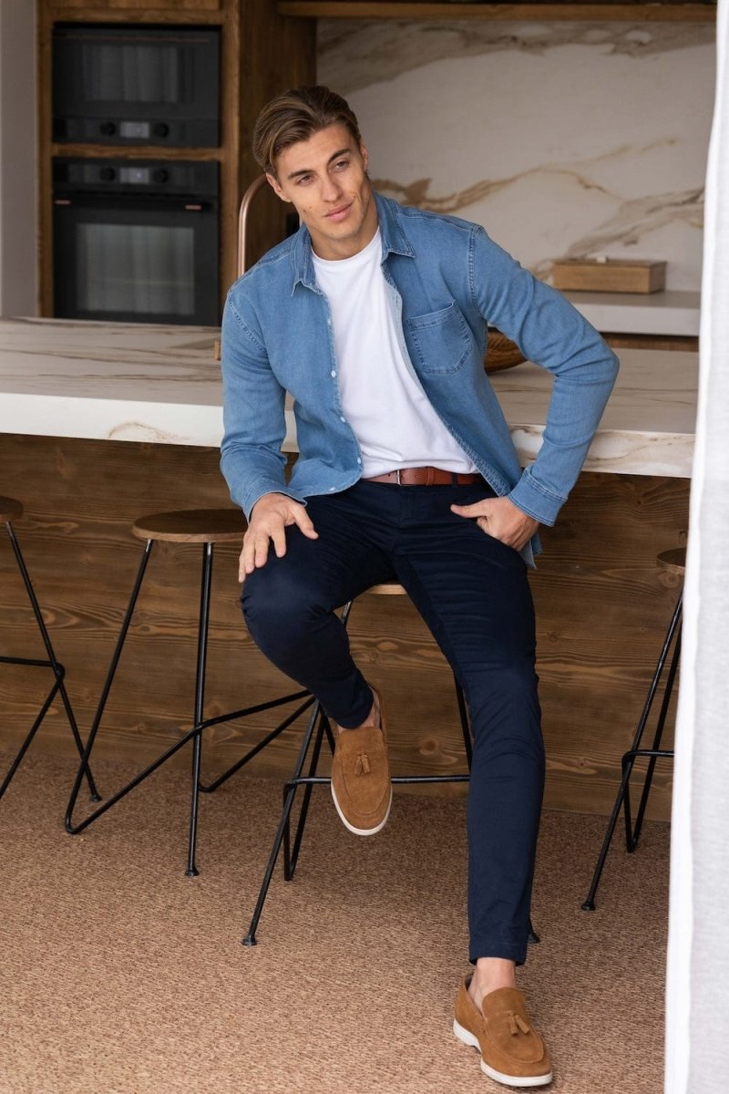 Denim Shirt in Pale Blue