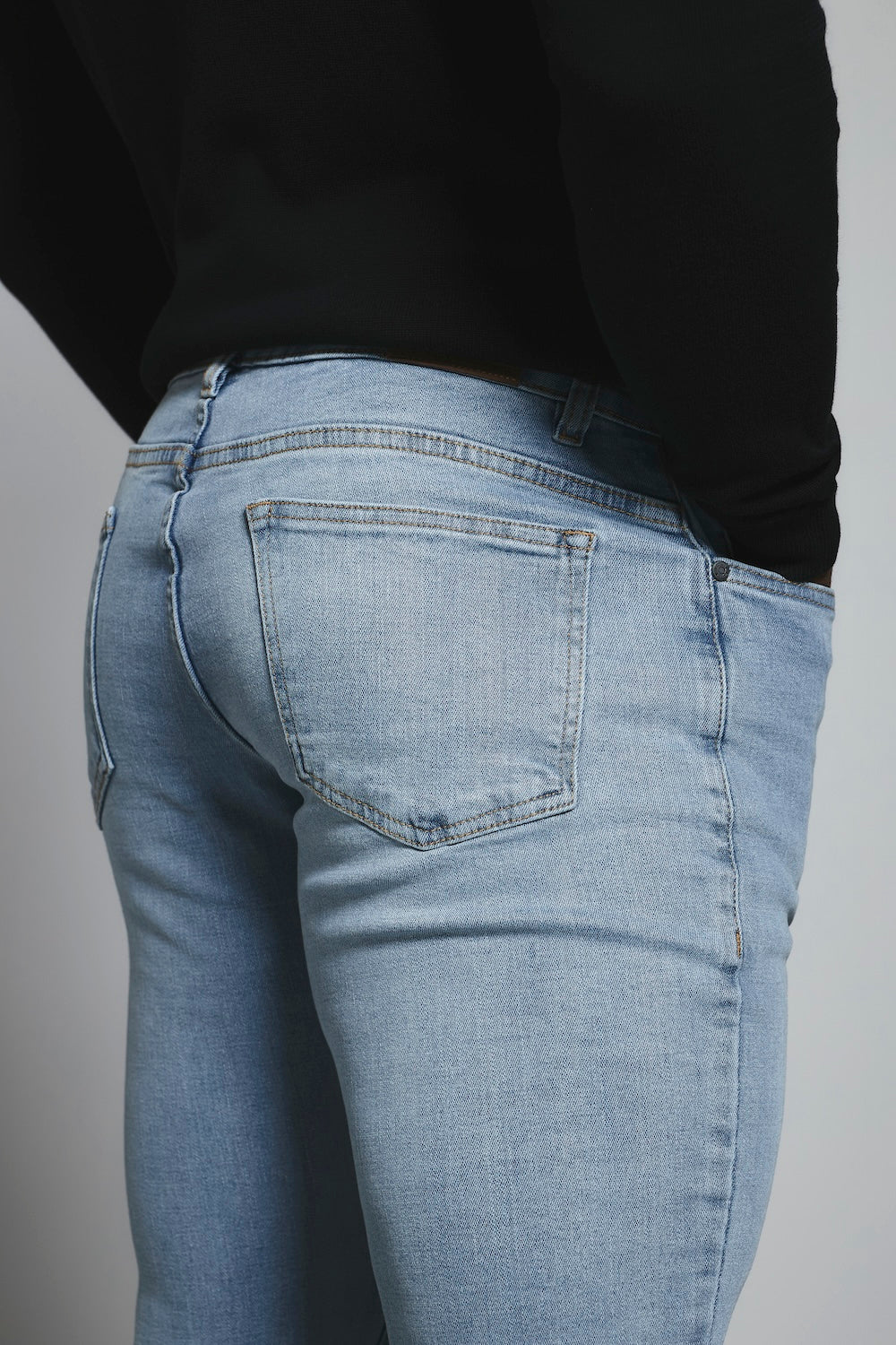 Athletic Fit Stretch Jeans in Light Blue