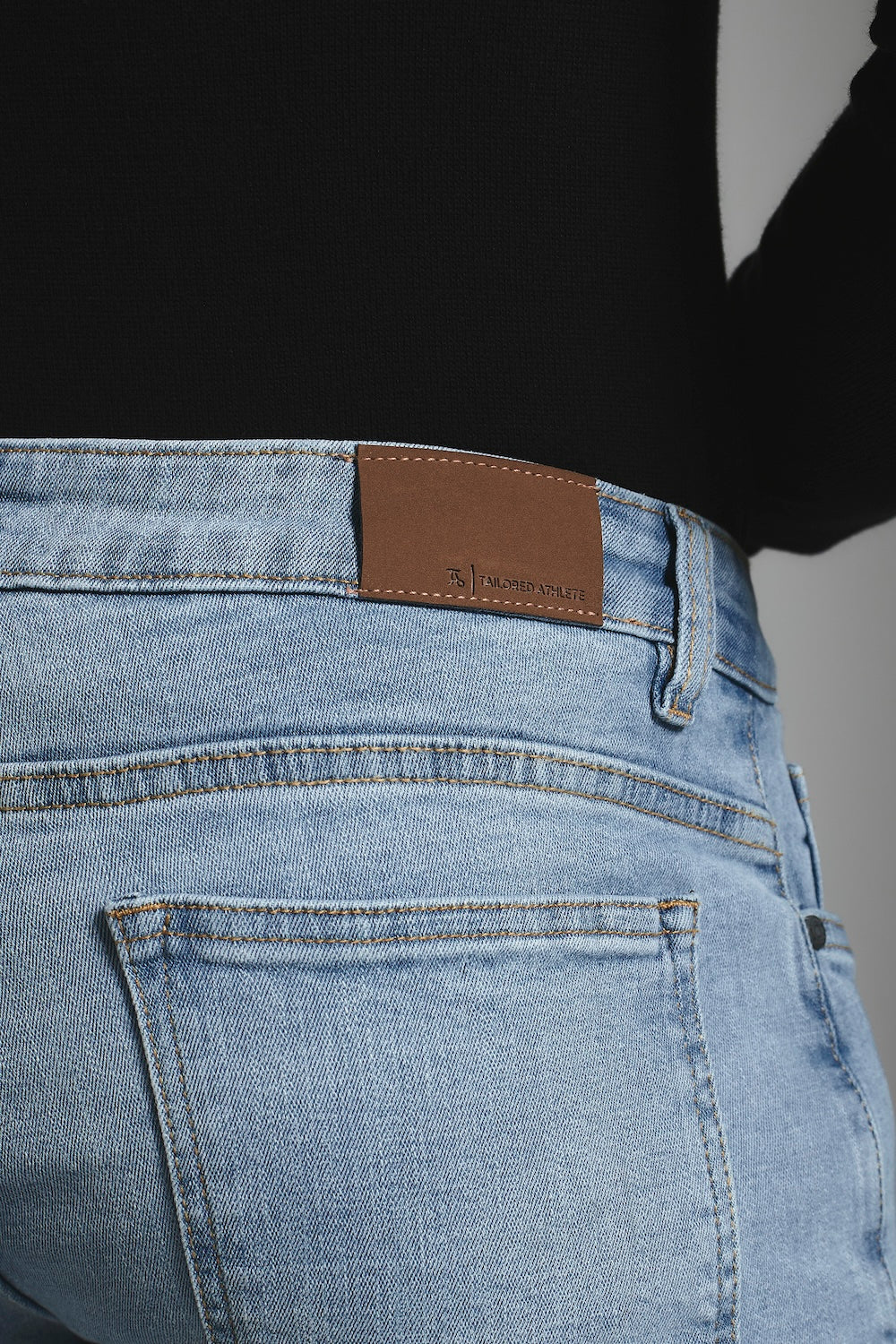 Athletic Fit Stretch Jeans in Light Blue