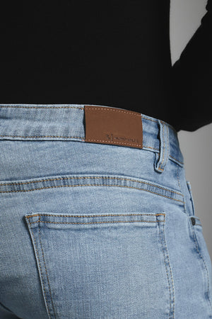Athletic Fit Stretch Jeans in Light Blue
