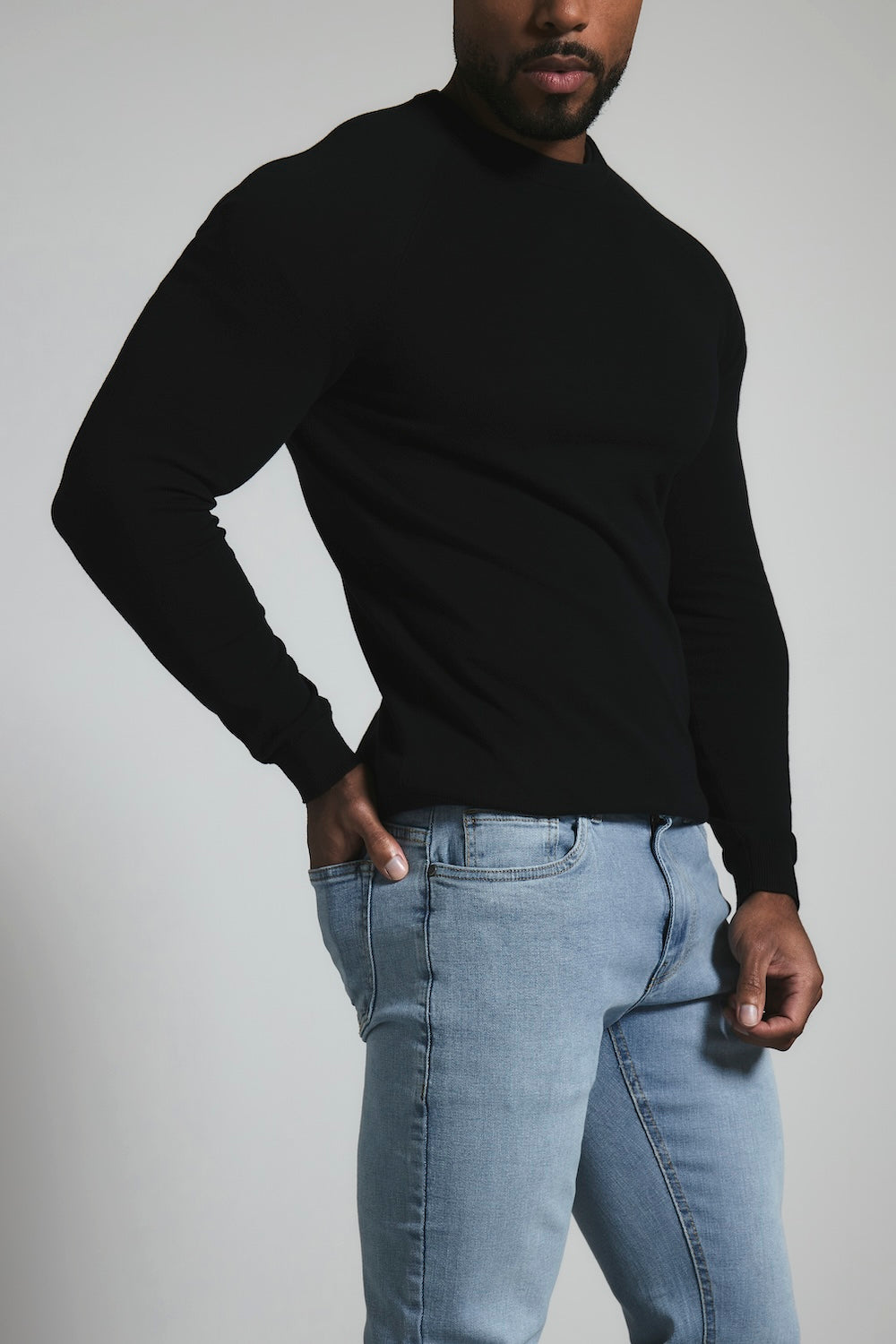 Athletic Fit Stretch Jeans in Light Blue