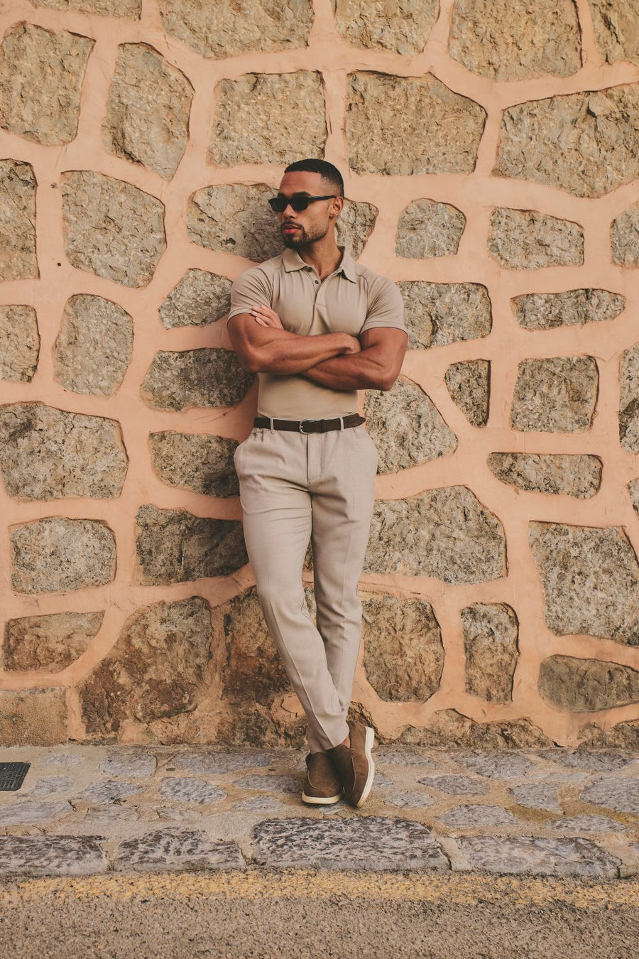 Lightweight Semi-plain Pants in Taupe - TAILORED ATHLETE - USA