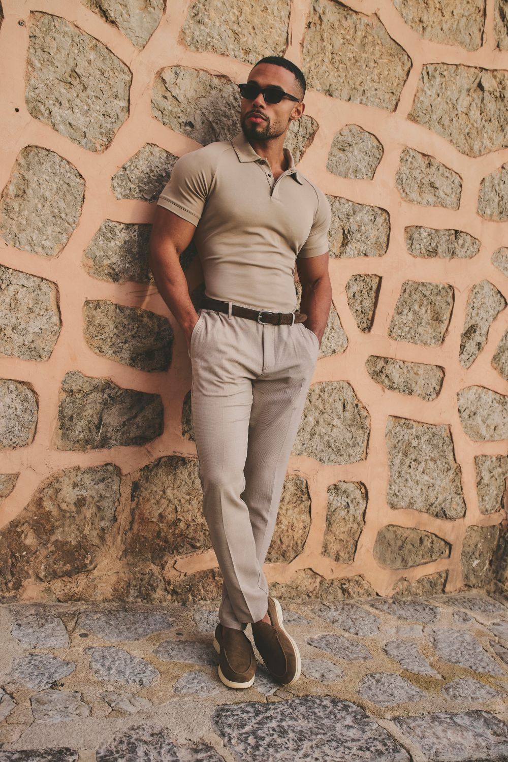 Lightweight Semi-plain Pants in Taupe - TAILORED ATHLETE - USA