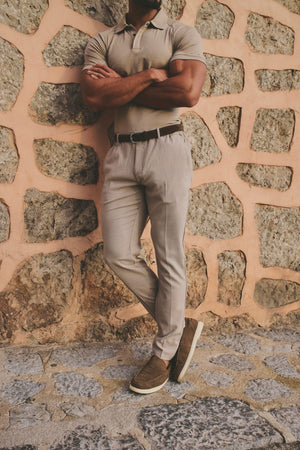 Lightweight Semi-plain Pants in Taupe - TAILORED ATHLETE - USA