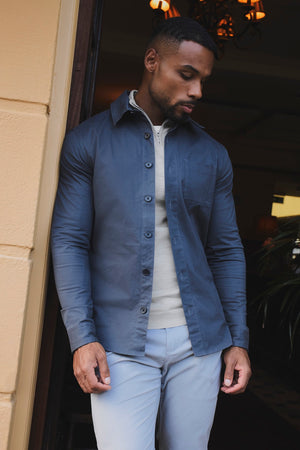 Lightweight Overshirt in Airforce
