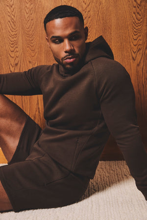 Luxe Sweat Hoodie in Chocolate - TAILORED ATHLETE - USA