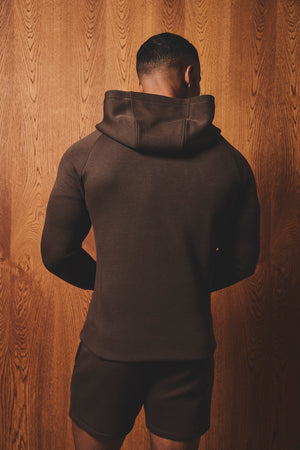 Luxe Sweat Hoodie in Chocolate - TAILORED ATHLETE - USA