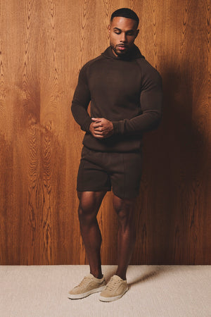 Luxe Sweat Hoodie in Chocolate - TAILORED ATHLETE - USA