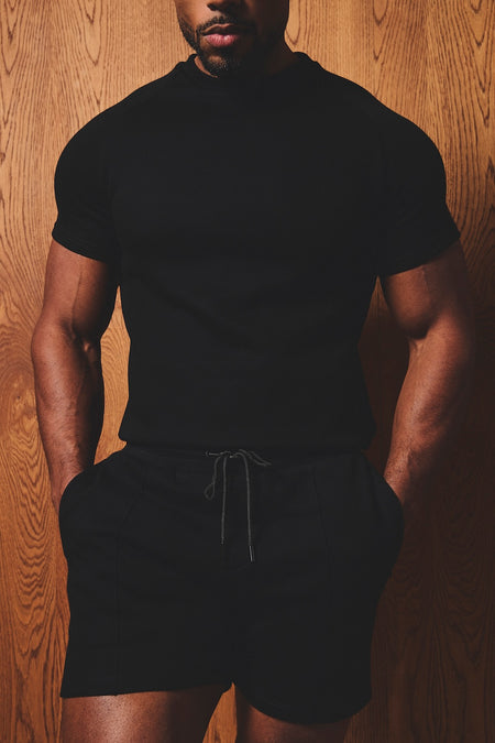 Luxe Sweat Shorts in Black - TAILORED ATHLETE - USA
