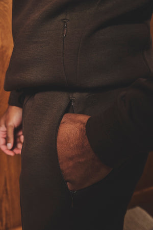 Luxe Sweat Shorts in Chocolate - TAILORED ATHLETE - USA