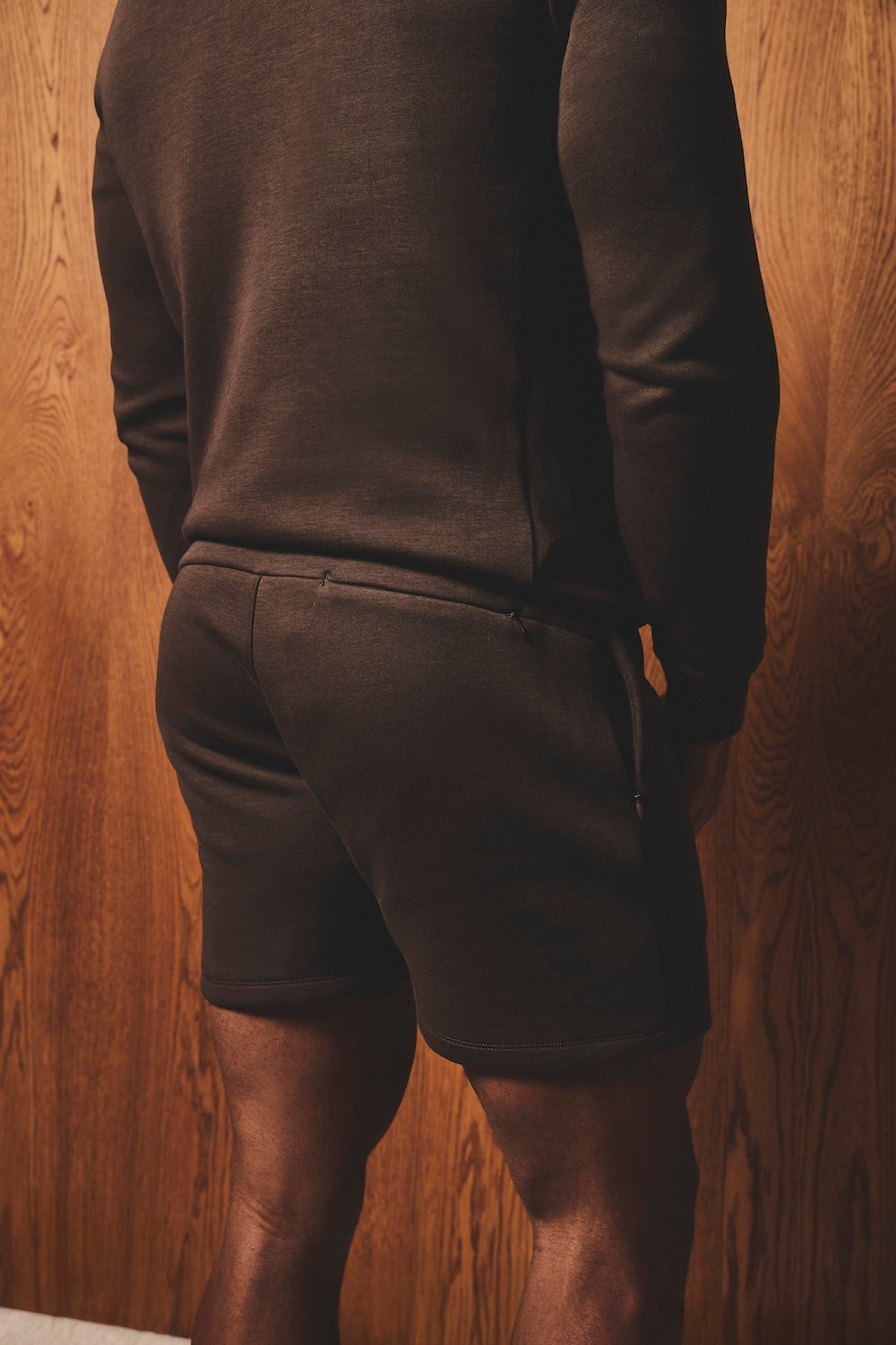 Luxe Sweat Shorts in Chocolate - TAILORED ATHLETE - USA