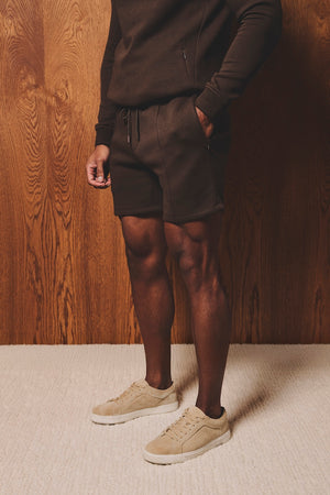Luxe Sweat Shorts in Chocolate - TAILORED ATHLETE - USA
