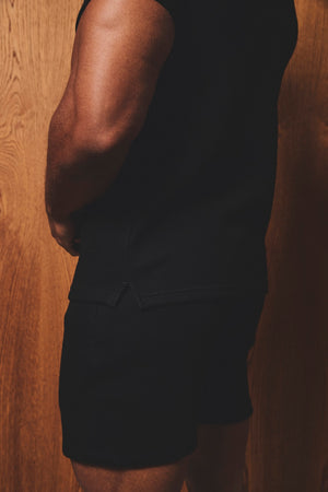 Luxe Sweat T-Shirt in Black - TAILORED ATHLETE - USA