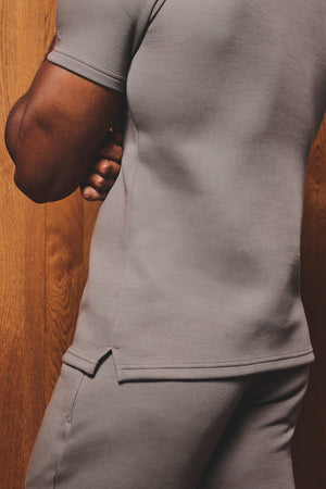 Luxe Sweat T-Shirt in Mushroom - TAILORED ATHLETE - USA