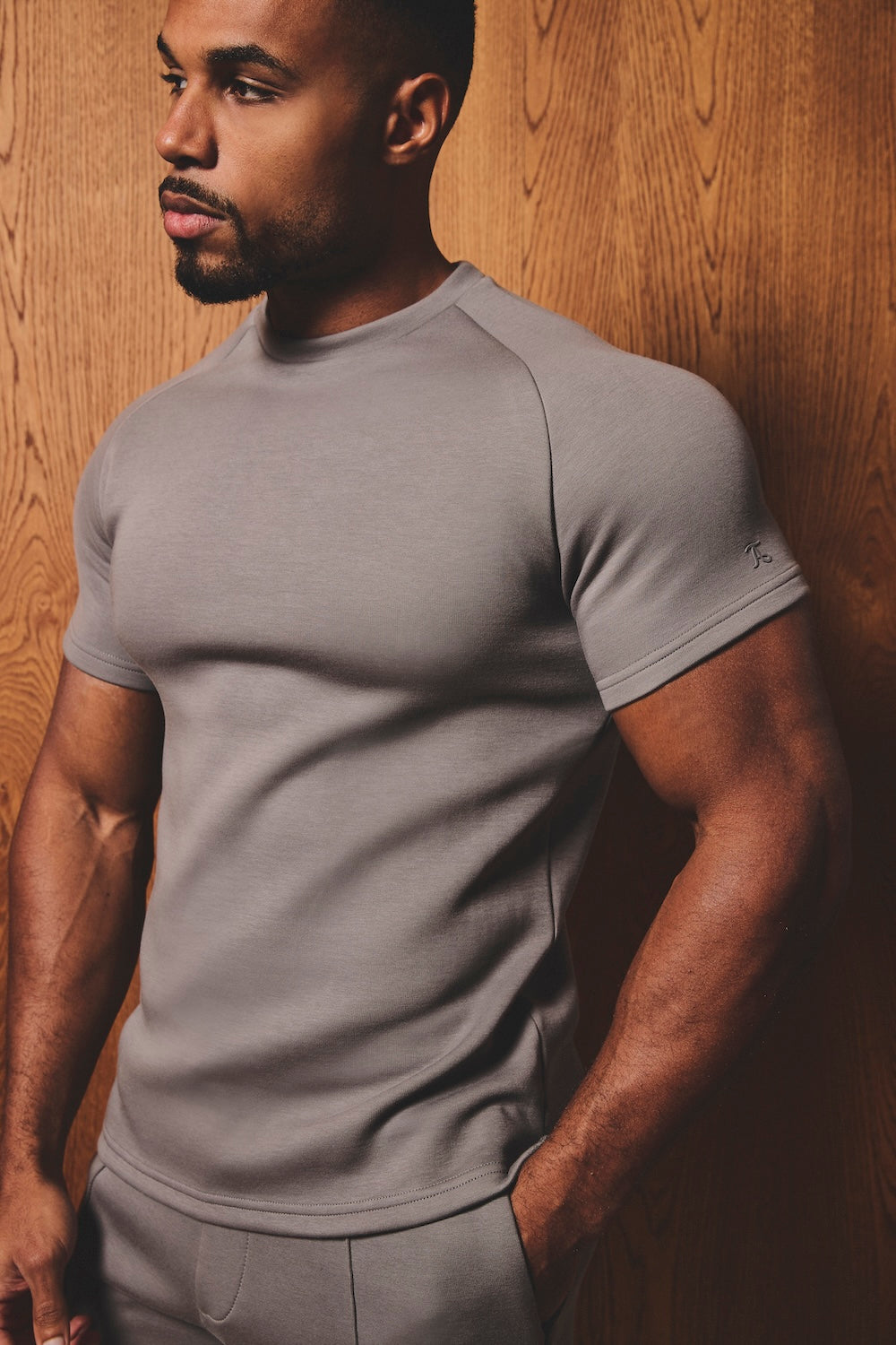 Luxe Sweat T-Shirt in Mushroom - TAILORED ATHLETE - USA