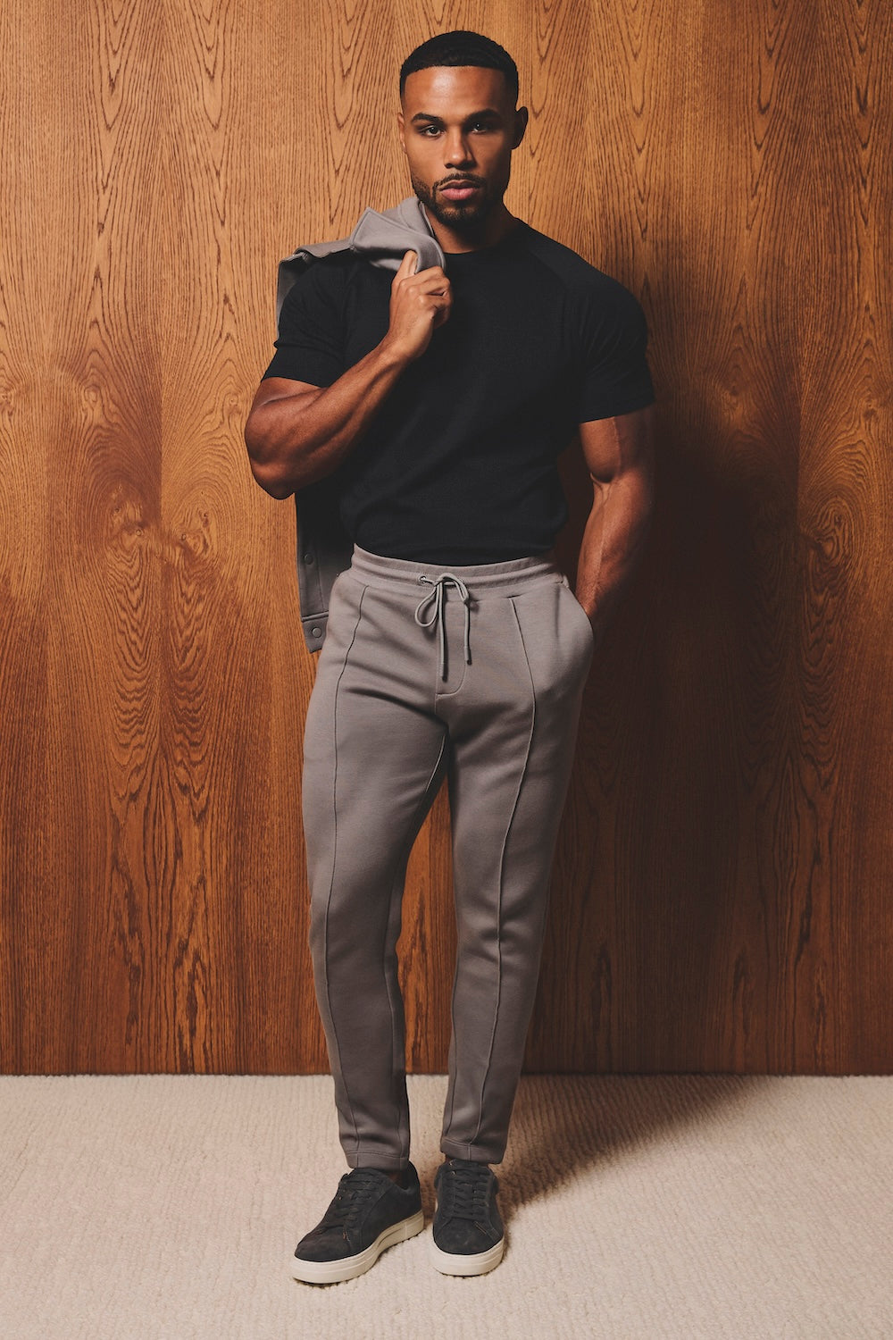 Luxe Sweat Smart Joggers in Mushroom XL