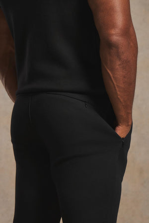 Luxe Sweat Smart Joggers in Black