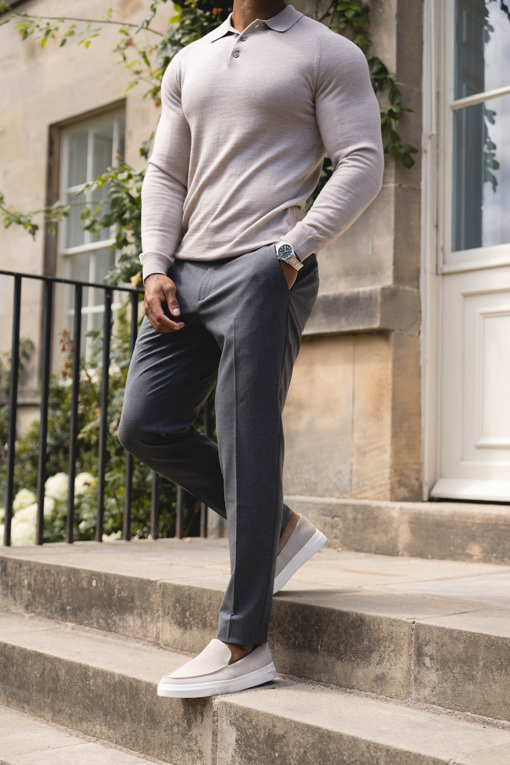 Melange Pants in Dark Charcoal - TAILORED ATHLETE - USA