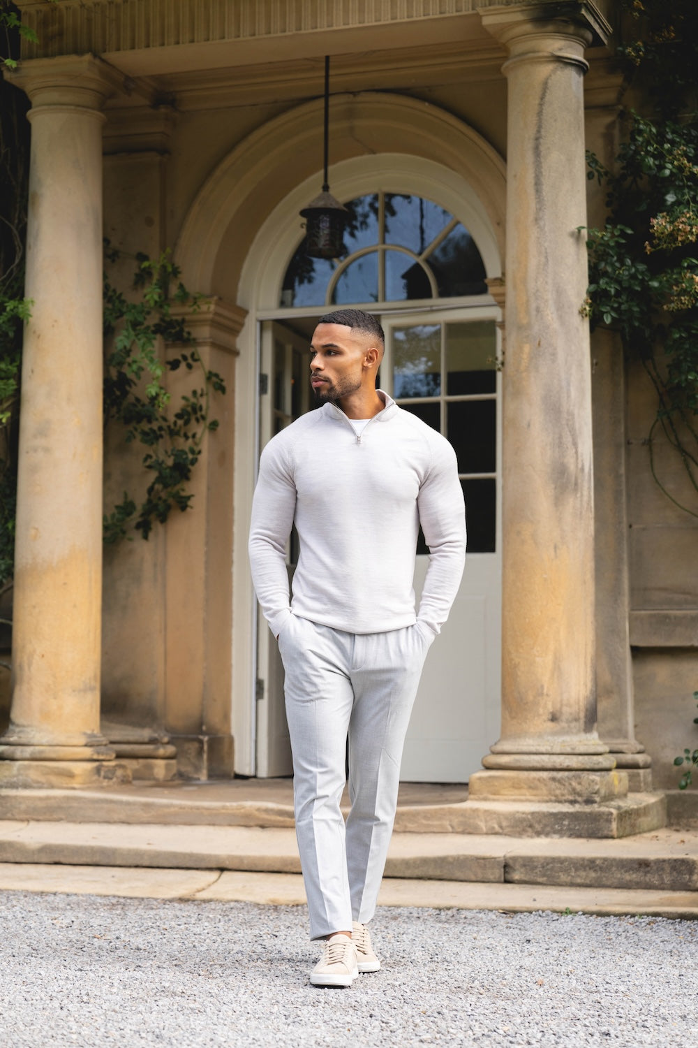 Melange Pants in Pale Grey - TAILORED ATHLETE - USA