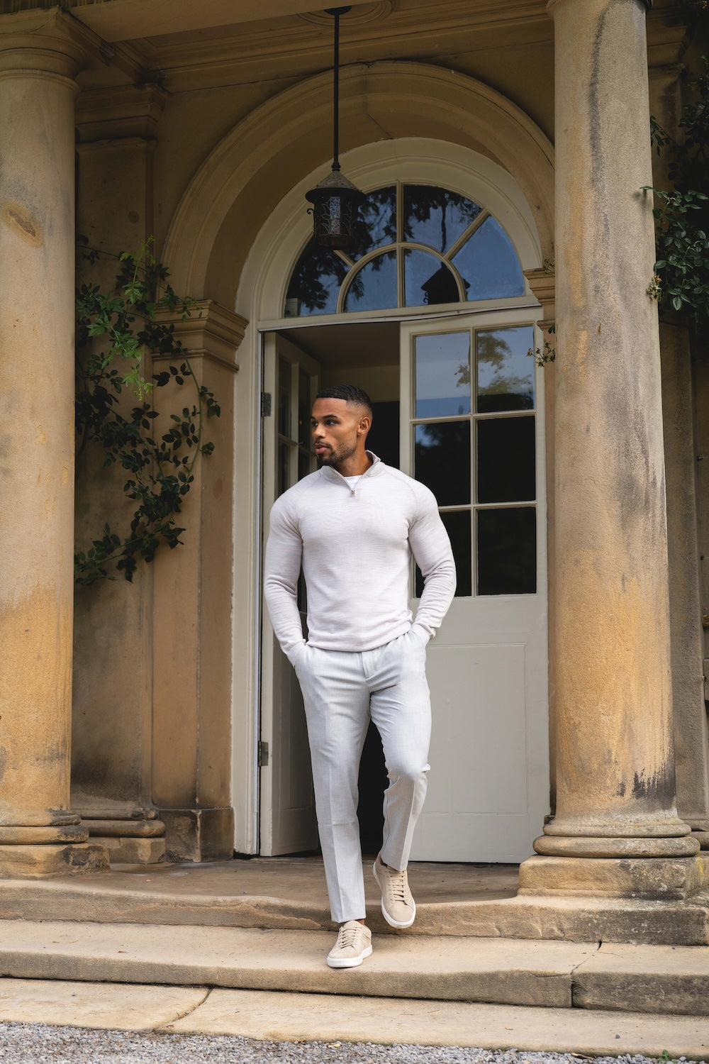 Melange Pants in Pale Grey - TAILORED ATHLETE - USA