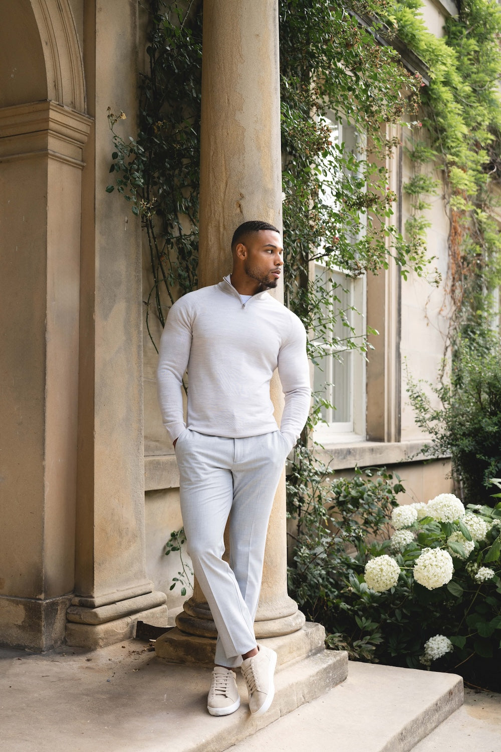Melange Pants in Pale Grey - TAILORED ATHLETE - USA