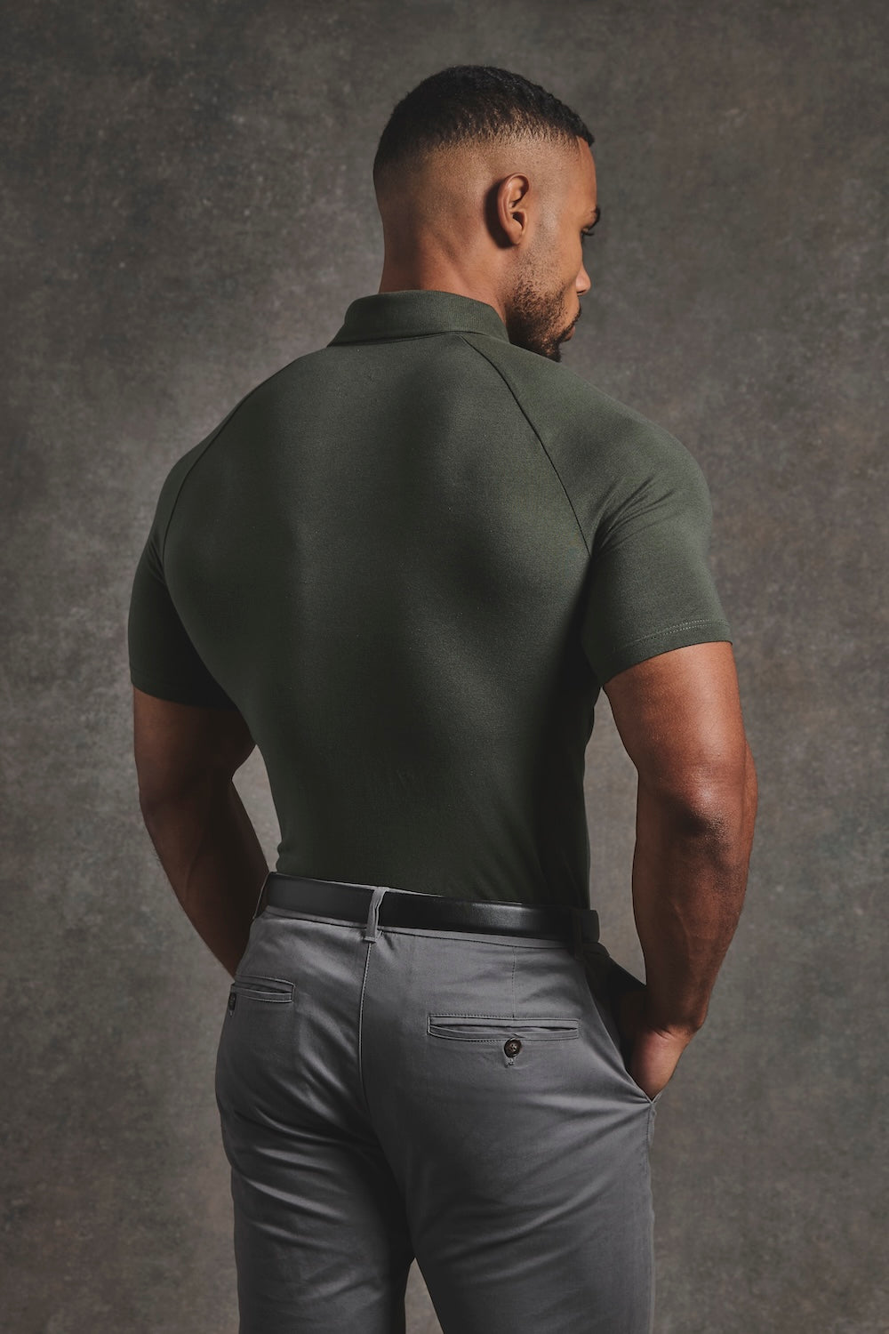 Athletic Fit Polo Shirt in Khaki - TAILORED ATHLETE - USA
