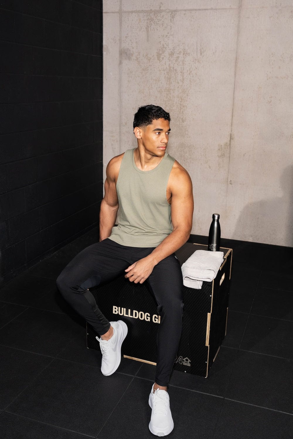 Essential Training Tank Top in Khaki - TAILORED ATHLETE - USA