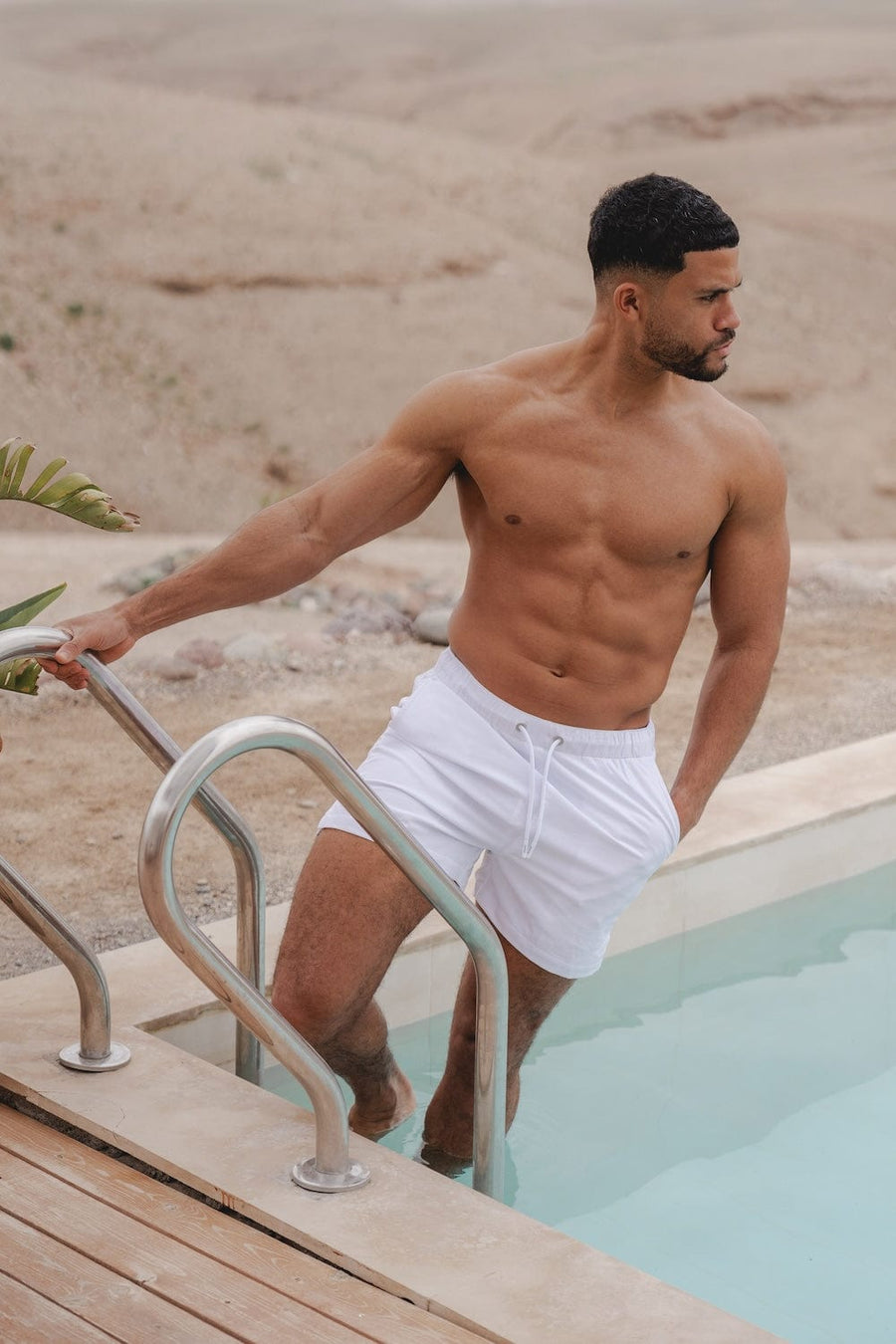 Plain Swim Short in White - TAILORED ATHLETE - USA