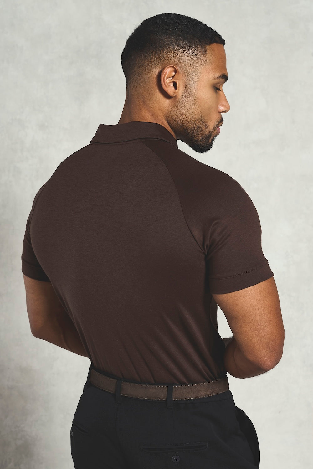 Luxe Smart Polo Shirt in Chocolate - TAILORED ATHLETE - USA