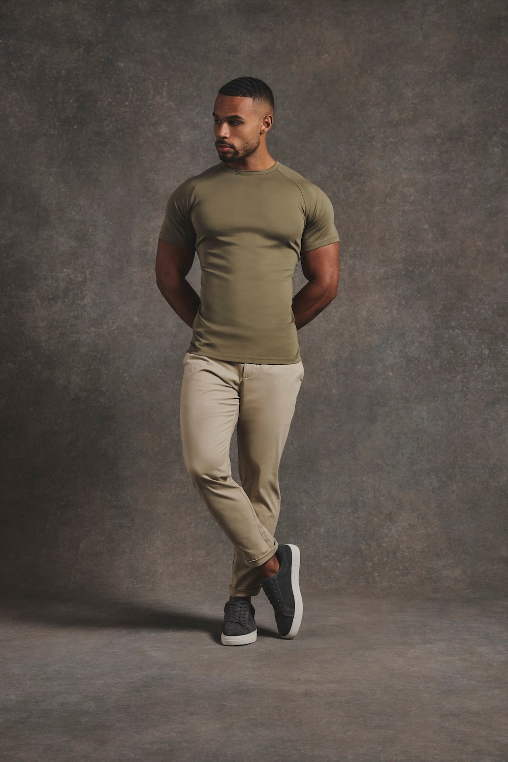 Mercerised Cotton T-Shirt in Khaki - TAILORED ATHLETE - USA