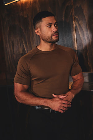 Mercerised Cotton T-Shirt in Chestnut - TAILORED ATHLETE - USA